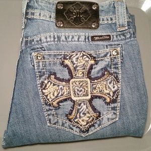 Miss me jeans size 31 x 32 boot cut rhinestones